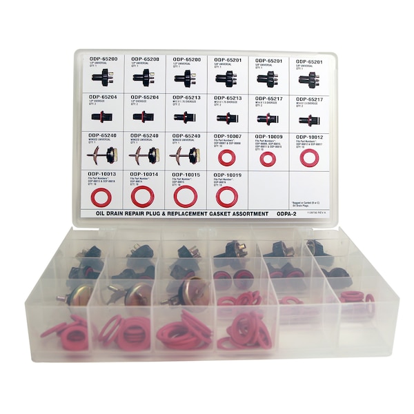 Accufit Oil Drain Repair Plug & Replacement Gasket Assortment, 13 SKU